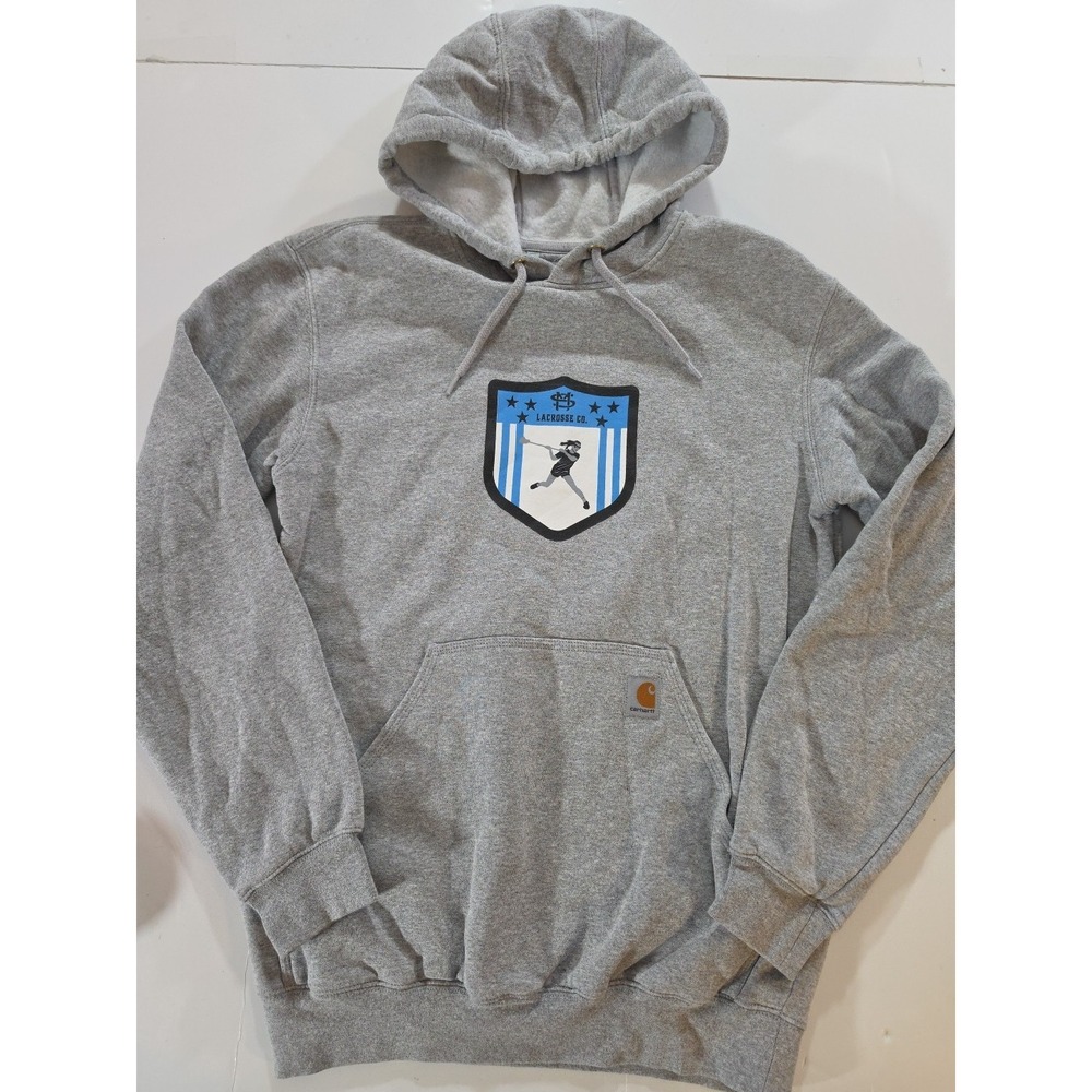 Carhartt Loose Fit Hoodie S Gray Lacrosse Co Double Sided Graphic Stings Color